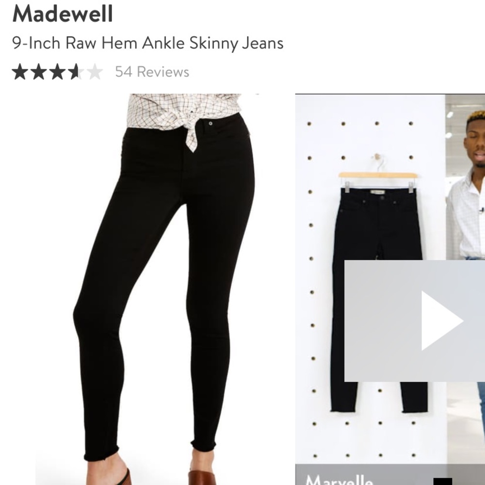 Madewell 9” high rise Carbondale wash